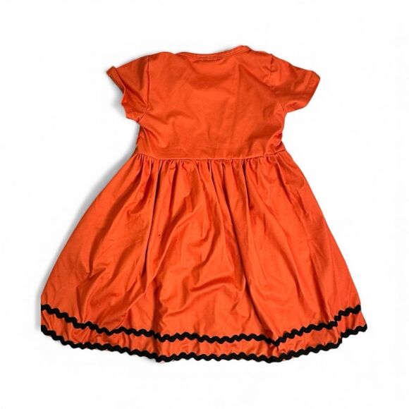 EUC Toddler Girls Short Sleeve Twirl Crayola Orange Dress - Size 2T - Picture 2 of 8